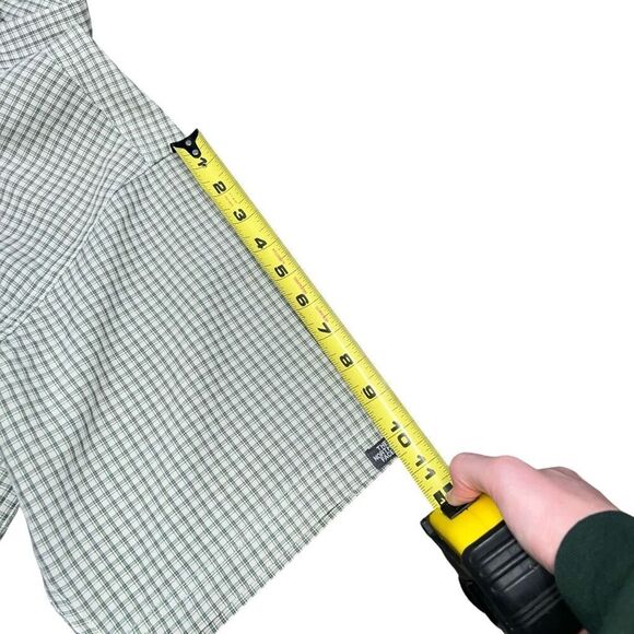 NWOT THE NORTH FACE Men’s Green Grid Button Down Collared Shirt Size L - Picture 9 of 9